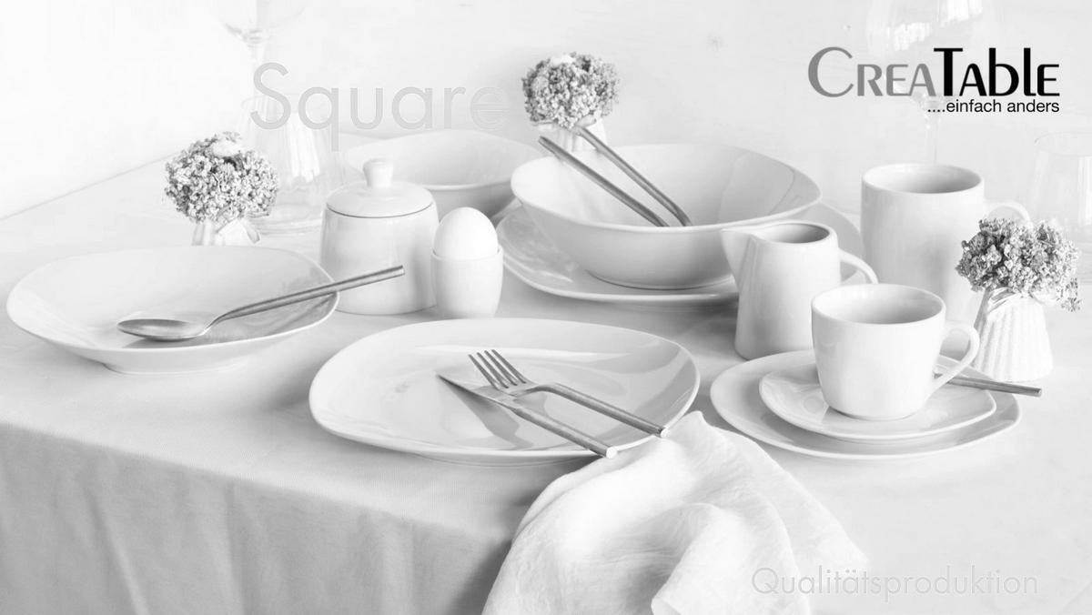 Kombiservice Square 62--Teilig., Weiß - Weiß, Trend, Keramik - Creatable