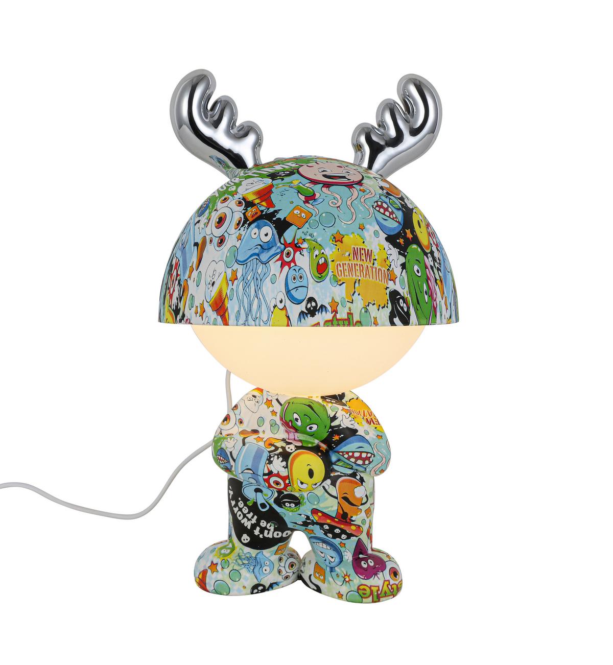 DEKORAČNÍ LED SVÍTIDLO LEA - barvy chromu/vícebarevná, Moderní, kov/plast (17/30cm) - Mömax