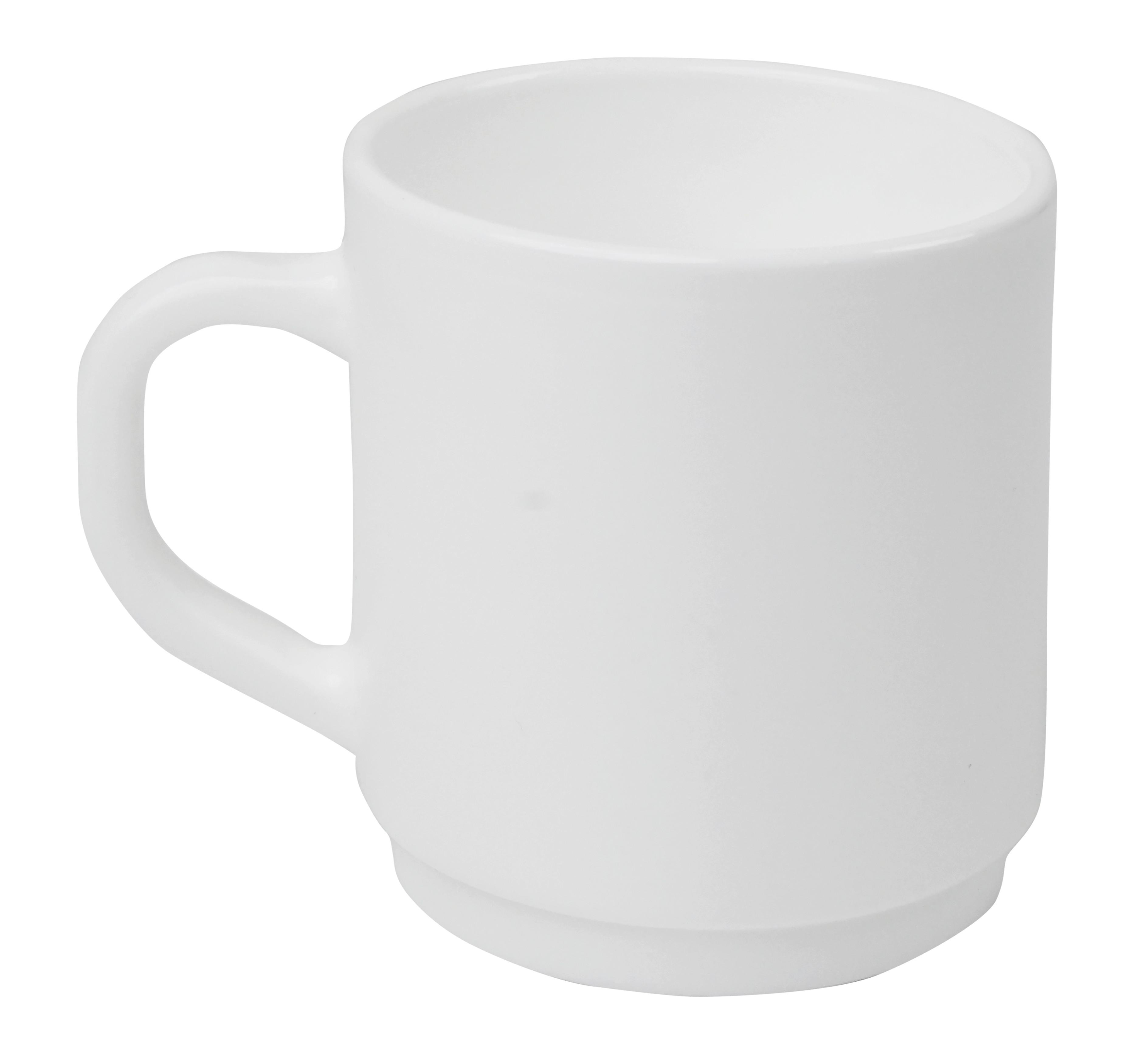 KAFFEEBECHER Olivia - Weiß, Basics, Glas (7,9/8,8cm) - Ondega
