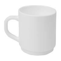 KAFFEEBECHER Olivia - Weiß, Basics, Glas (7,9/8,8cm) - Ondega