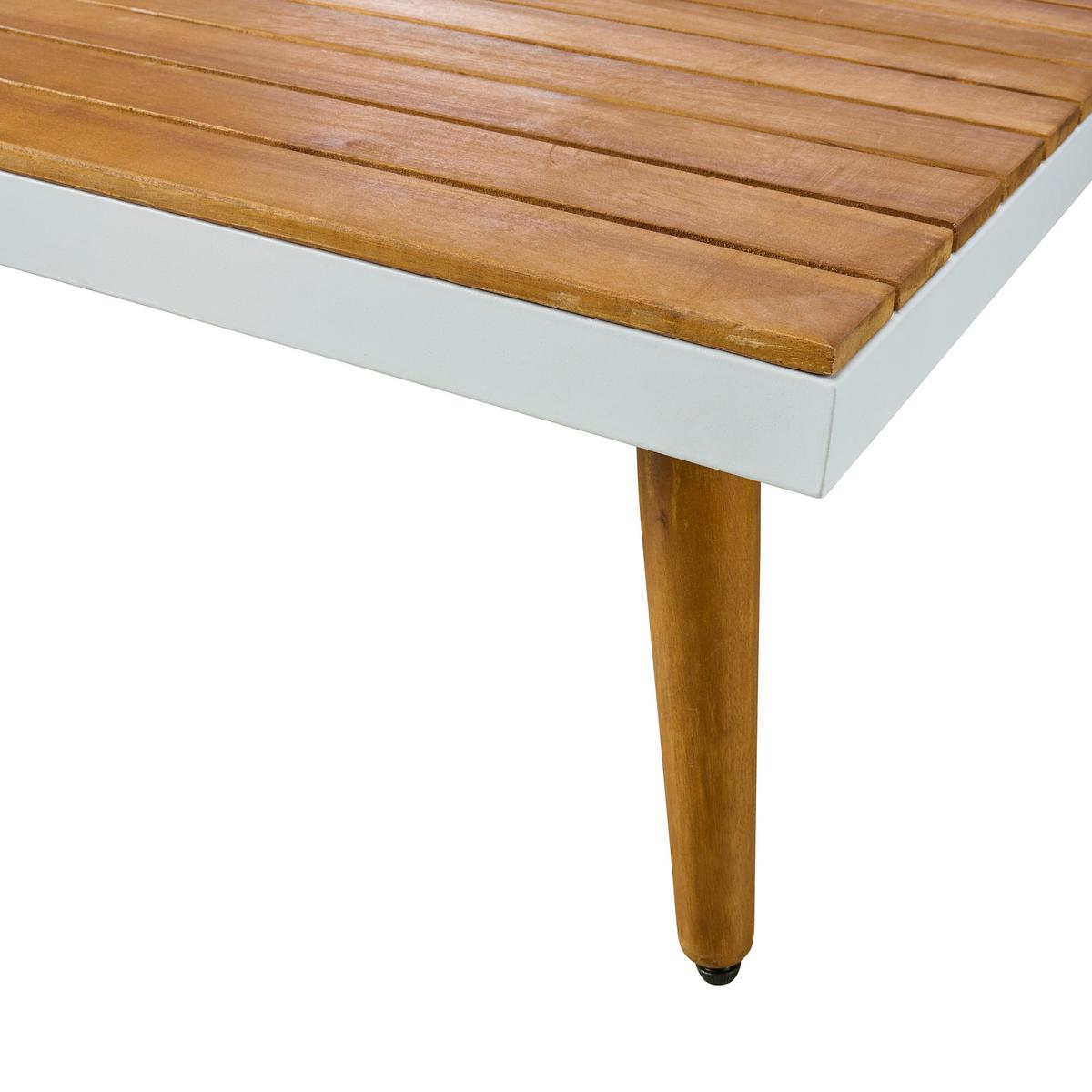 Loungegarnitur 3 Tlg. Madeira Aus Stahl/holz Mit Kissen - Dunkelgrau/Weiß, MODERN, Holz/Textil (90/30/70cm) - Beldano