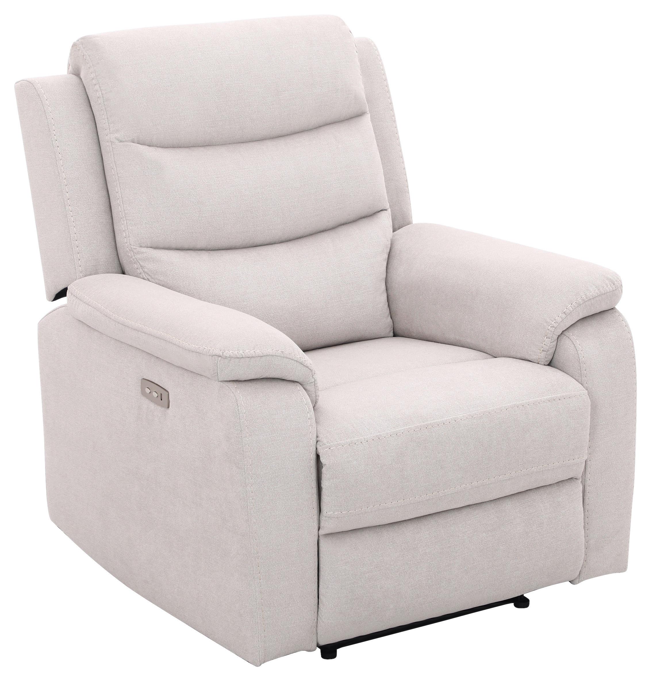 Relaxačné kreslo MANCHESTER, béžová - čierna/béžová, Konventionell, textil/plast (82/103/96cm) - Based