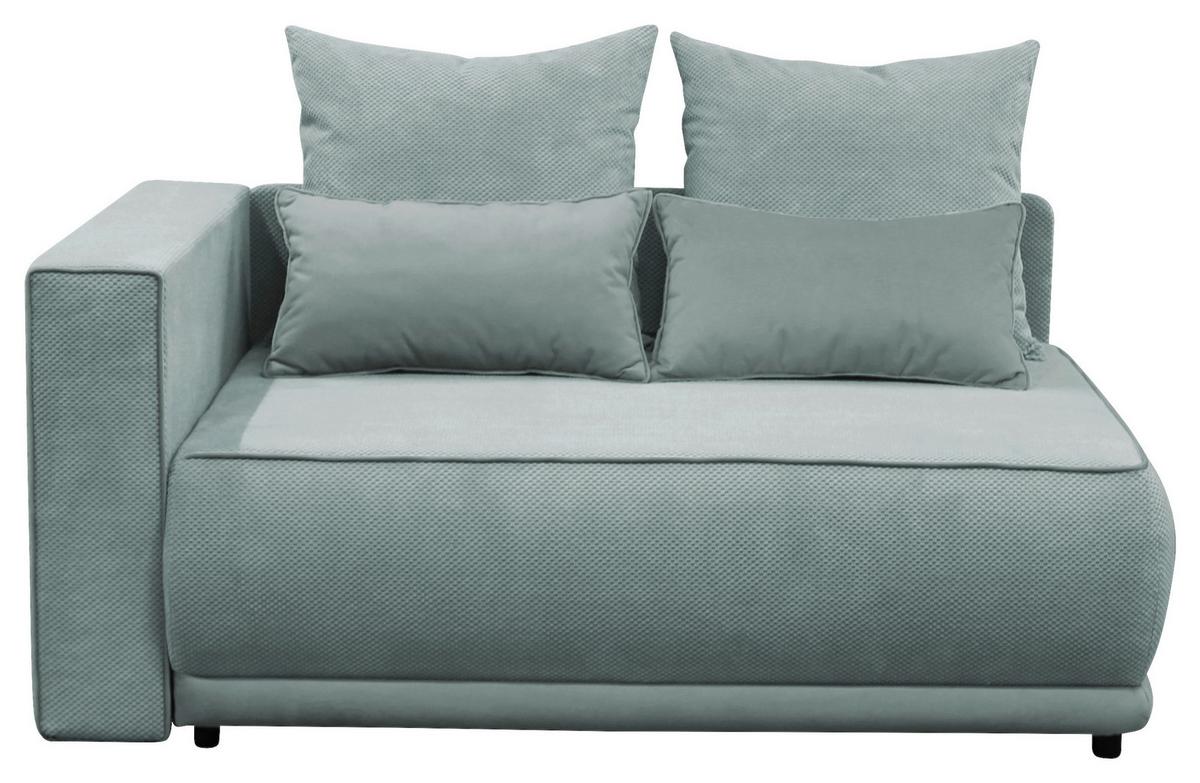 Récamiere Iga Li Türkis B: 168 Cm - Türkis/Schwarz, Design, Textil (168/73/99cm) - MID.YOU