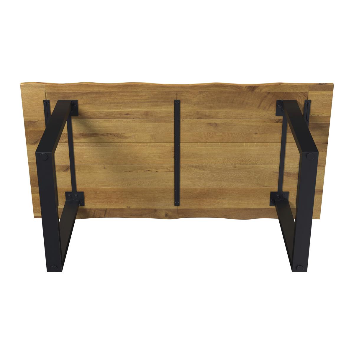 Jídelní stůl Jackie, š: 180 cm - černá/barvy dubu, Moderní, kov/dřevo (180/90/76cm) - Bessagi Home