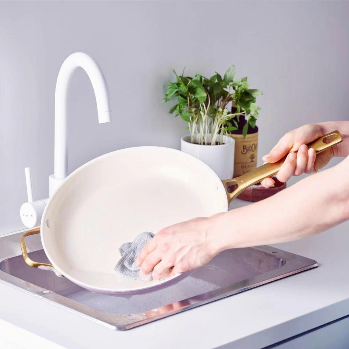 Kochtopfset 6-Teilig. weiß/Gold/Pink - Pink/Goldfarben, Basics, Glas/Metall - GreenPan