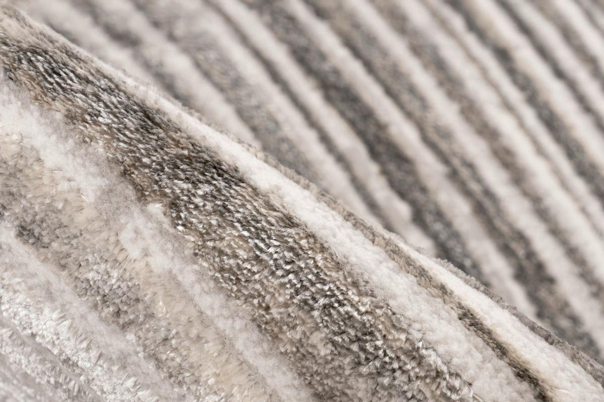 Flachwebteppich Silber/Beige Chalk 120 cm - Beige/Silberfarben, Basics, Textil (120ml) - Kayoom