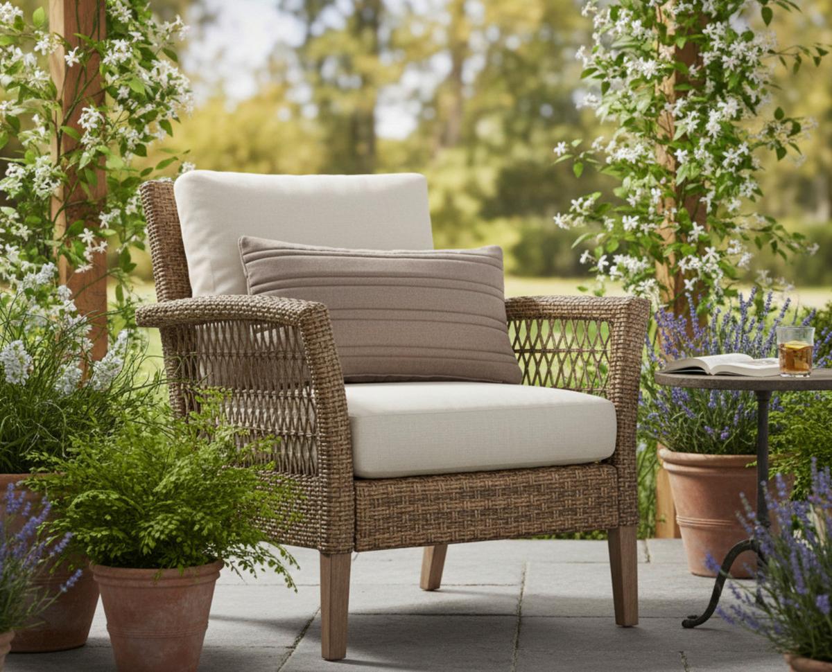 OUTDOOR-KISSEN LINE - Naturfarben, MODERN, Textil (50/30cm) - Gardenson