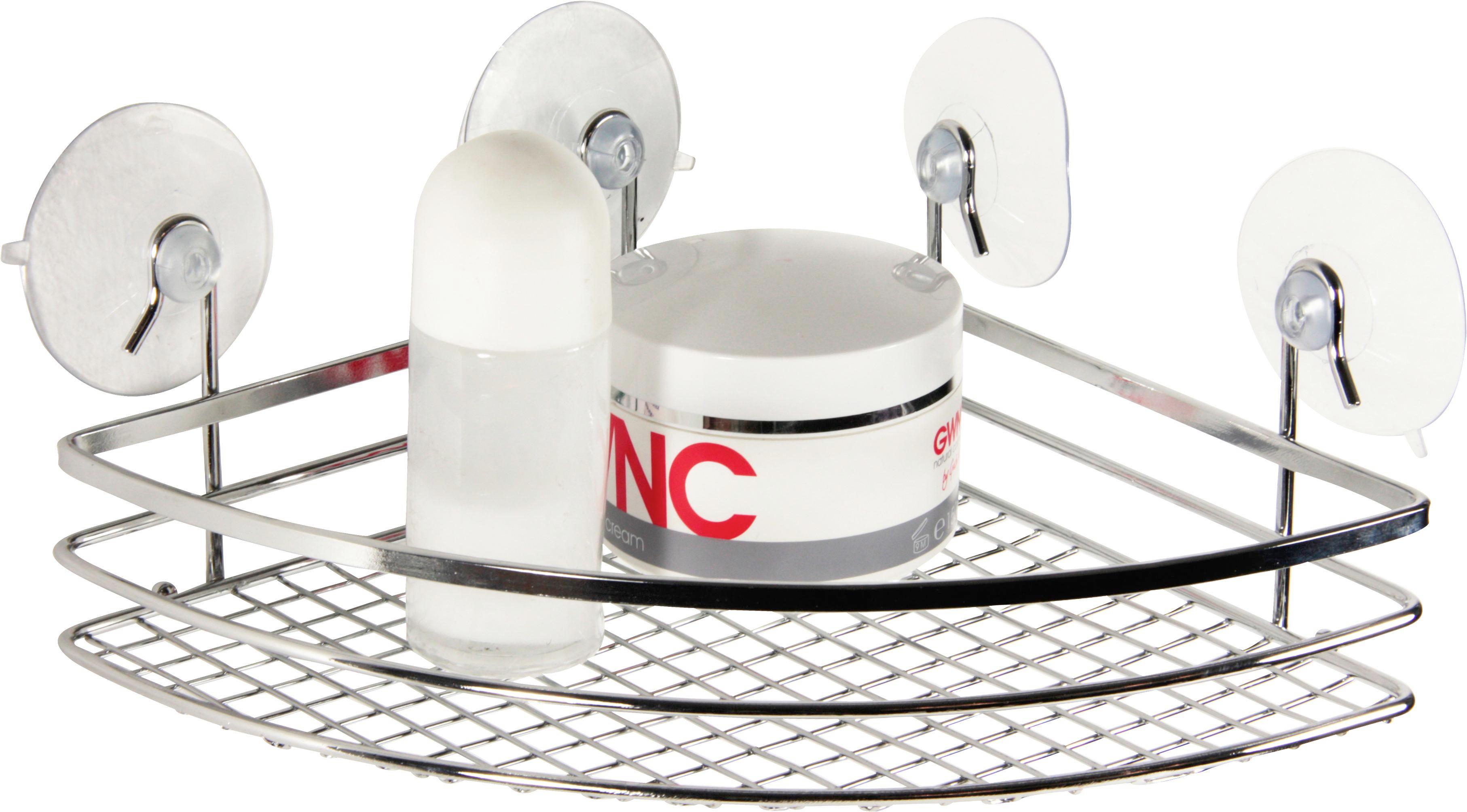 Duschregal Milano - Silberfarben, KONVENTIONELL, Metall (20/8,5/20cm) - Ombra