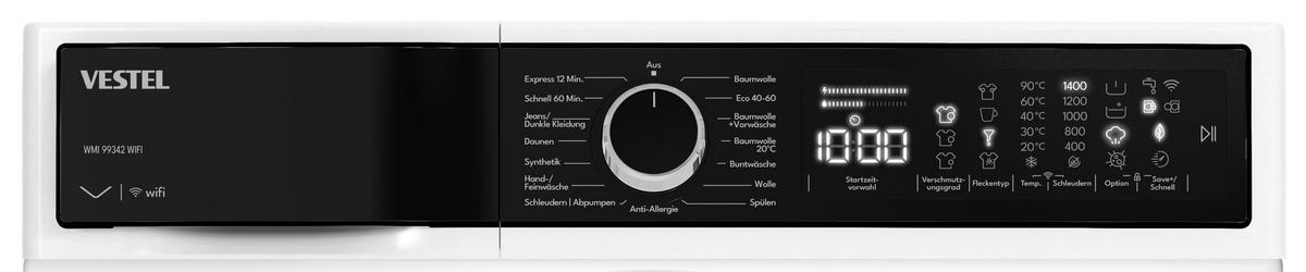 Waschmaschine 10829531 - Wmi 99342 Wifi - Weiß, Basics, Metall (59,7/84,5/58,2cm) - Vestel