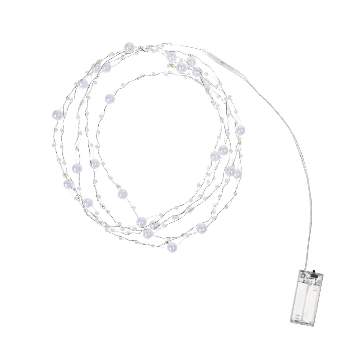 Světelný řetěz 20LED/teplá bílá - průhledné, Konvenční, kov/plast (180cm) - Mömax
