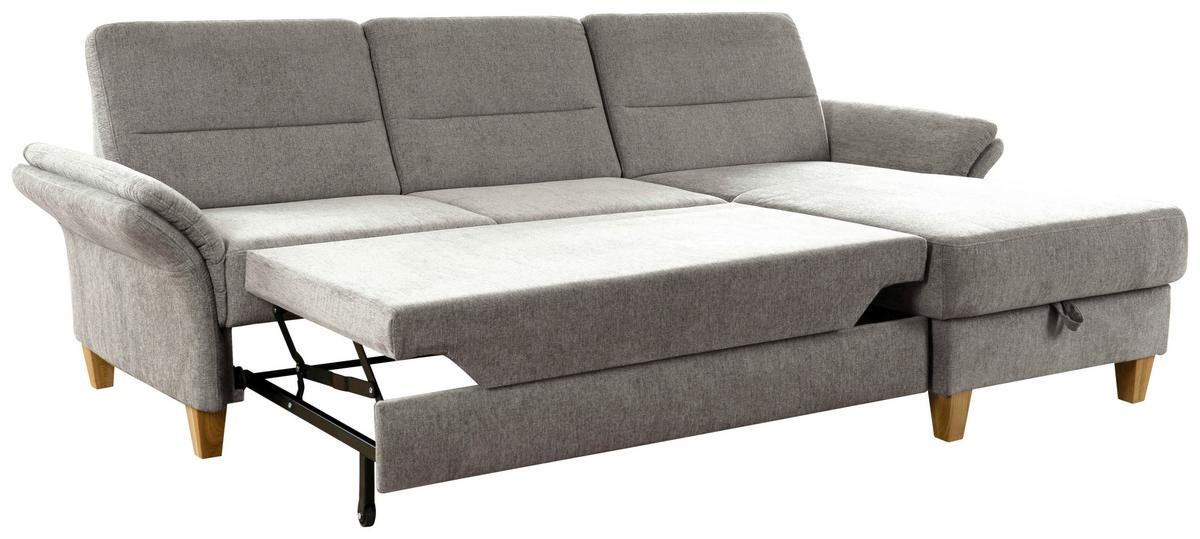 Ecksofa Westerland graubraun Schlaffunktion, 252x162 cm - Eichefarben/Graubraun, KONVENTIONELL, Textil (252/162cm) - Sit & More