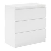 KOMODA MARA - čierna/biela, Konventionell, kompozitné drevo/plast (77/80/42cm) - Mömax