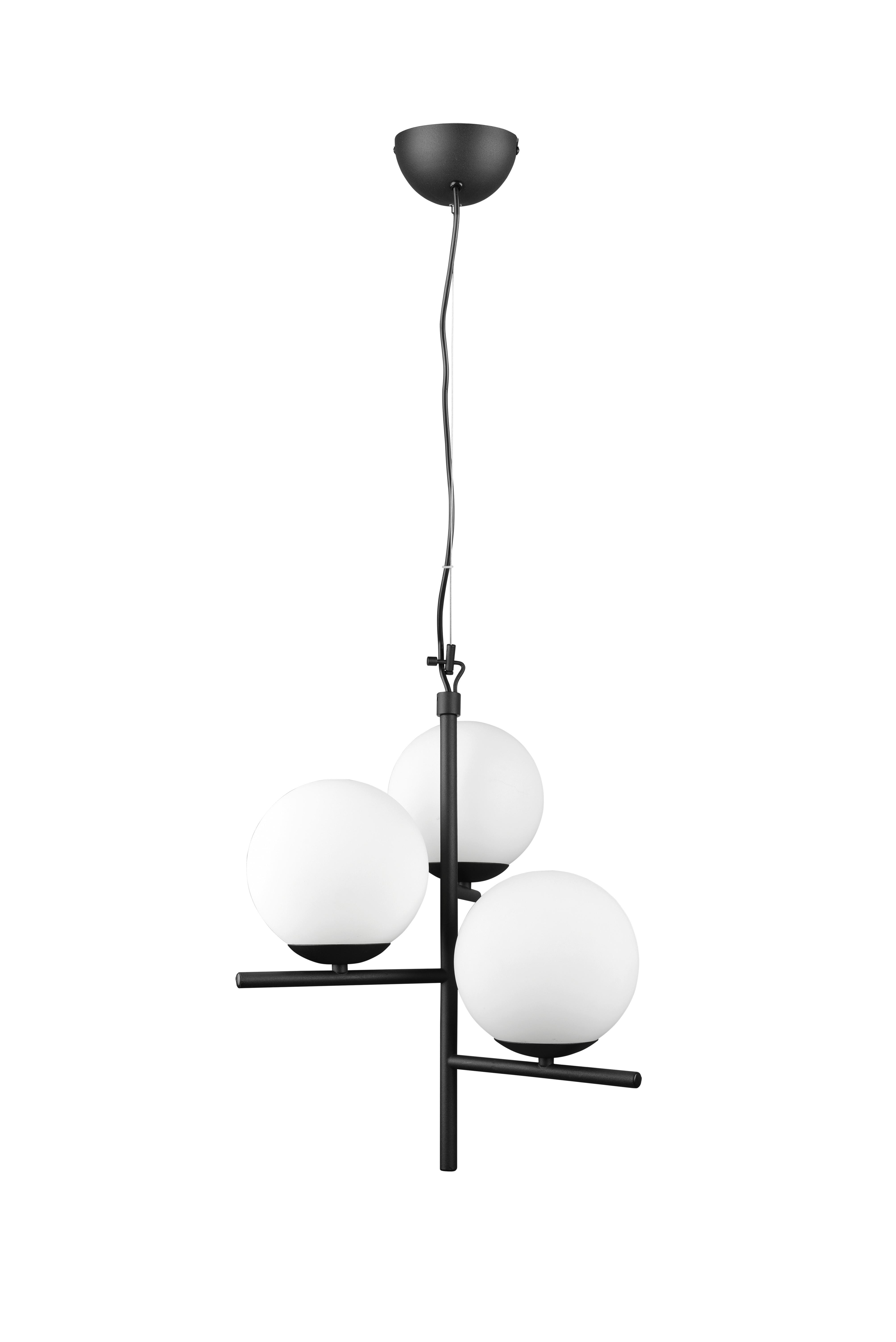 Pendelleuchte 302000332 Pure - Schwarz/Weiß, MODERN, Glas/Metall (40/150cm) - Trio Leuchten