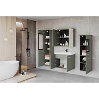 Badezimmer Madrit II 5-Teilig Grün B: 120,4 cm - Weiß/Grün, LIFESTYLE, Glas/Keramik (120,4/131,5/30,2cm) - P & B