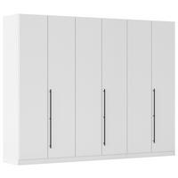 Kleiderschrank Safari B: 271 cm - Weiß/Grau, KONVENTIONELL, Holzwerkstoff (271/229/54cm)