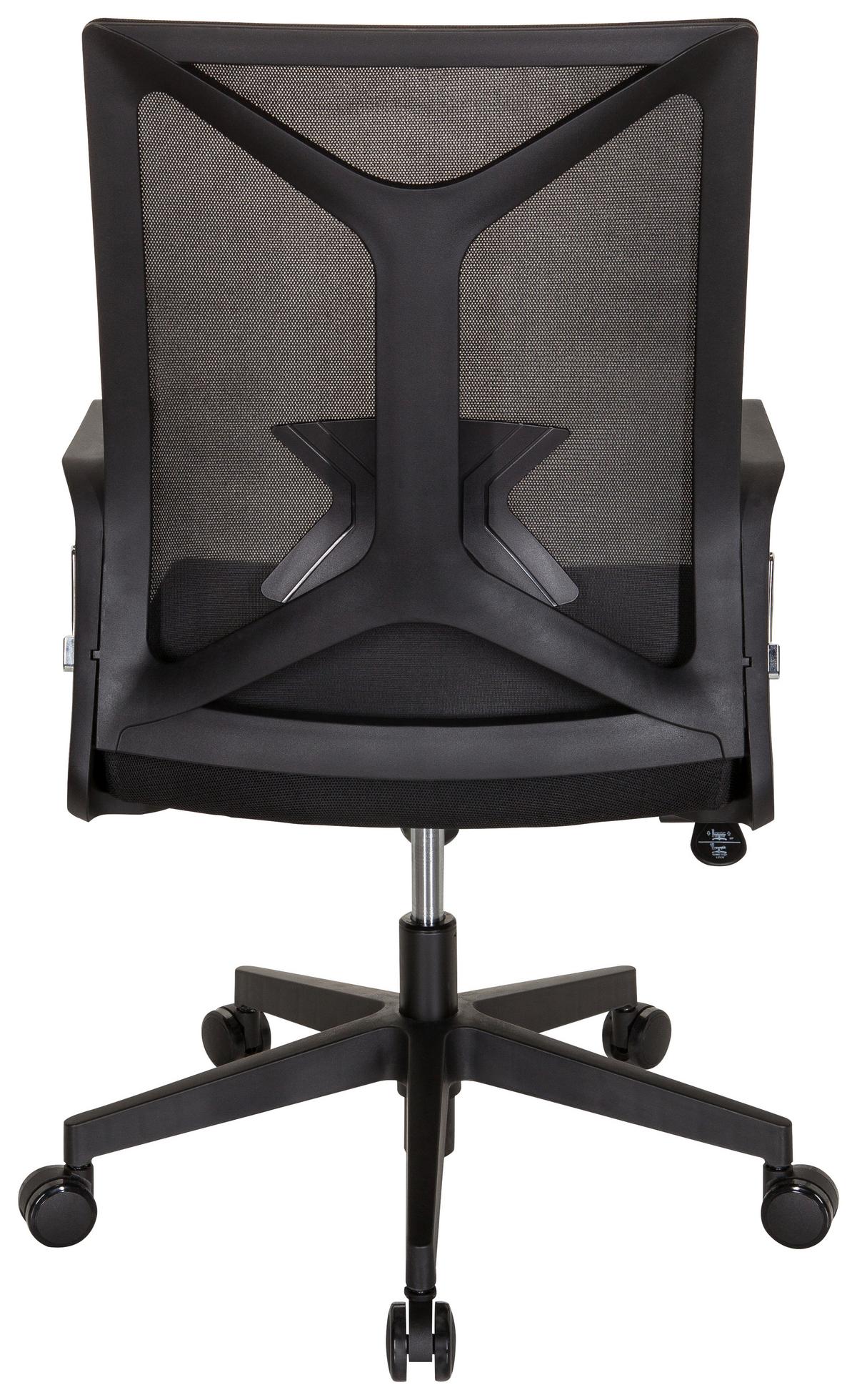 Drehstuhl Enco Schwarz - Schwarz, MODERN, Kunststoff/Textil (57/97/62cm) - MID.YOU