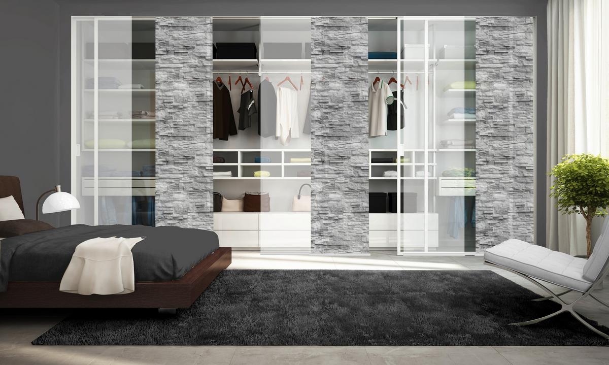 Flächenvorhang 6er Set Wallis - Anthrazit, Design, Textil (60/245cm) - Schmidt W. Gmbh