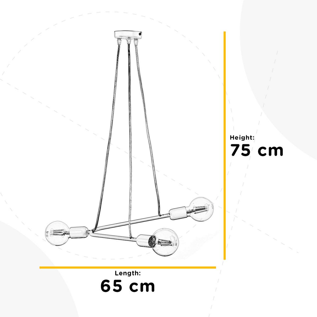 Pendelleuchte 5033/Sb - Weiß, Design, Metall (65/10/75cm)