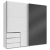 Schwebetürenschrank B: 250 Cm Level 36c Grau/weiß - Weiß/Grau, MODERN, Holzwerkstoff (250/236/65cm) - MID.YOU