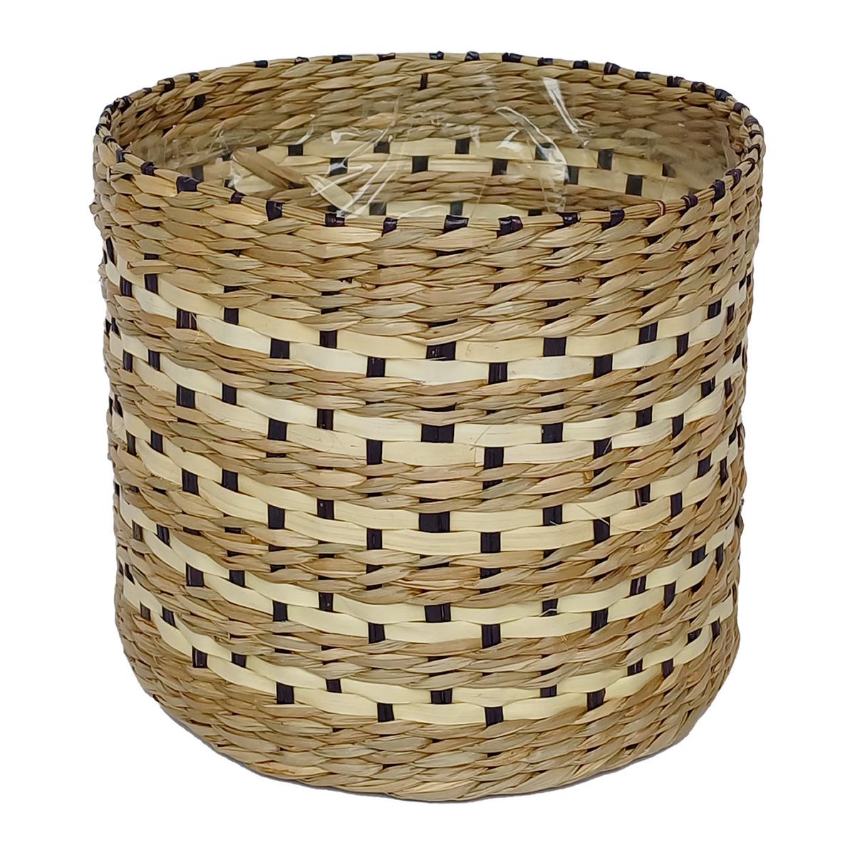 Übertopf Ryal - Naturfarben, KONVENTIONELL, Naturmaterialien/Kunststoff (21/18cm) - Ondega