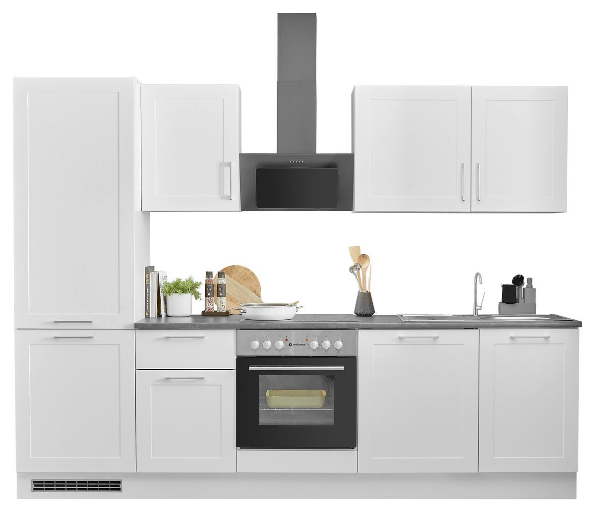 Küchenblock Marseille Z 280 White - Anthrazit/Weiß, Design, Holzwerkstoff (280cm) - MID.YOU