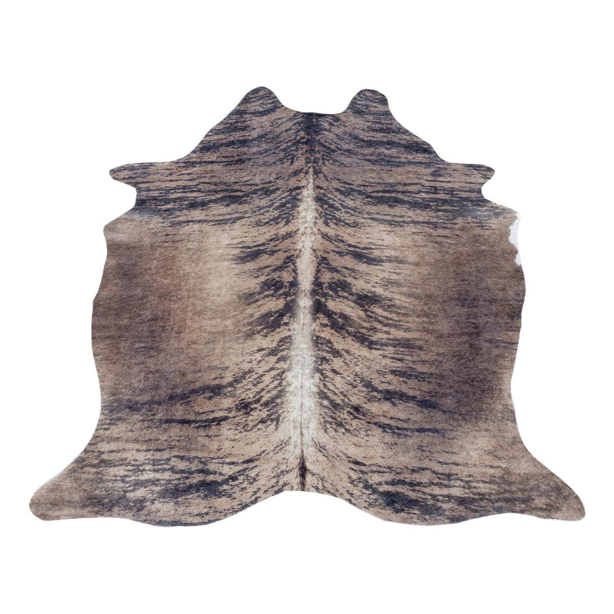 Fellteppich Etosha - Braun/Weiß, Design, Textil (100/135cm) - Novel