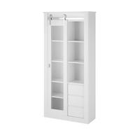 VITRINE Daytona Weiß HG B: 93cm - Weiß Hochglanz/Weiß, Design, Holzwerkstoff (93/201/38cm) - Livetastic