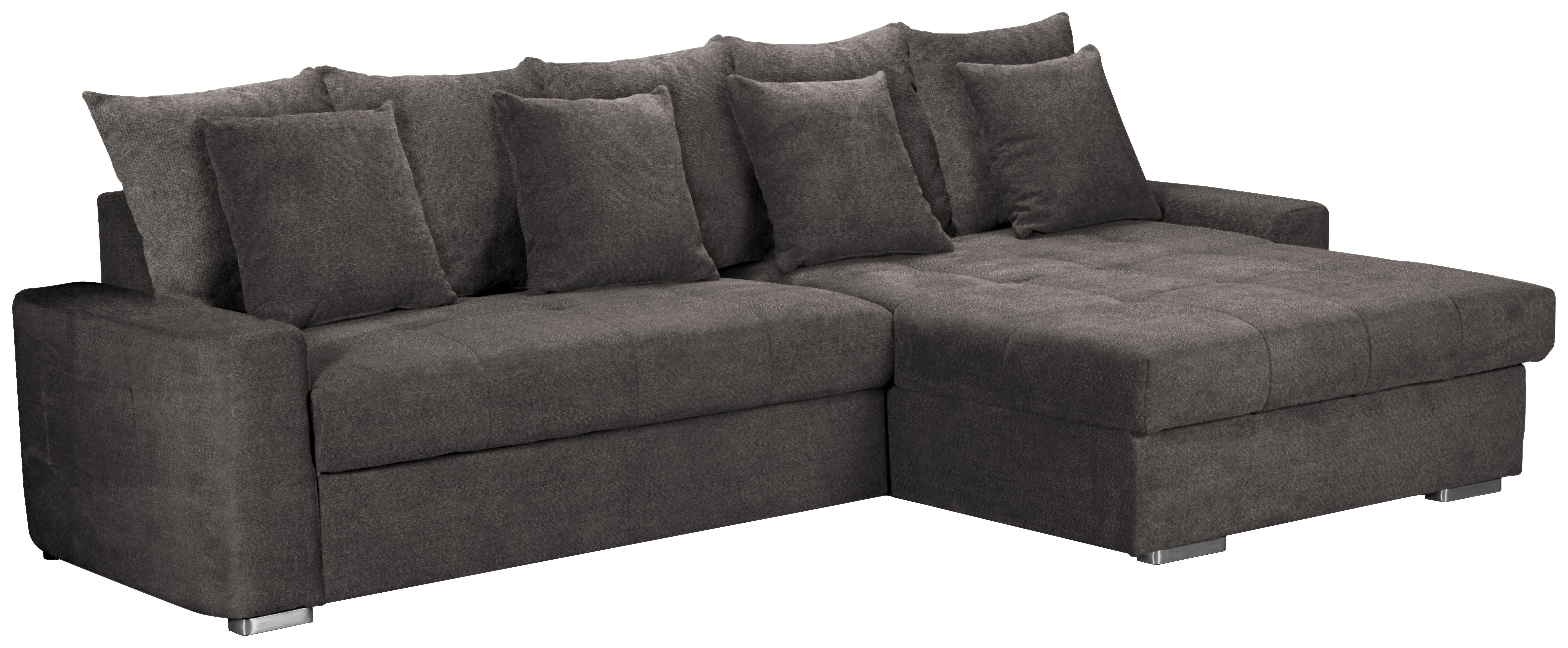 Ecksofa mit Schlaffunktion Salvador + Bettkasten Braun - Wengefarben/Dunkelbraun, MODERN, Holz/Textil (293/164cm) - MID.YOU