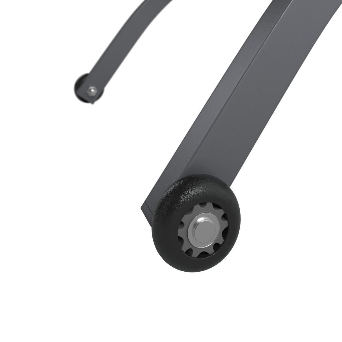 Sonnenliege Olivia Metall/textil Mit Rollen - Grau, MODERN, Textil/Metall (198/62/34-87cm) - Luca Bessoni