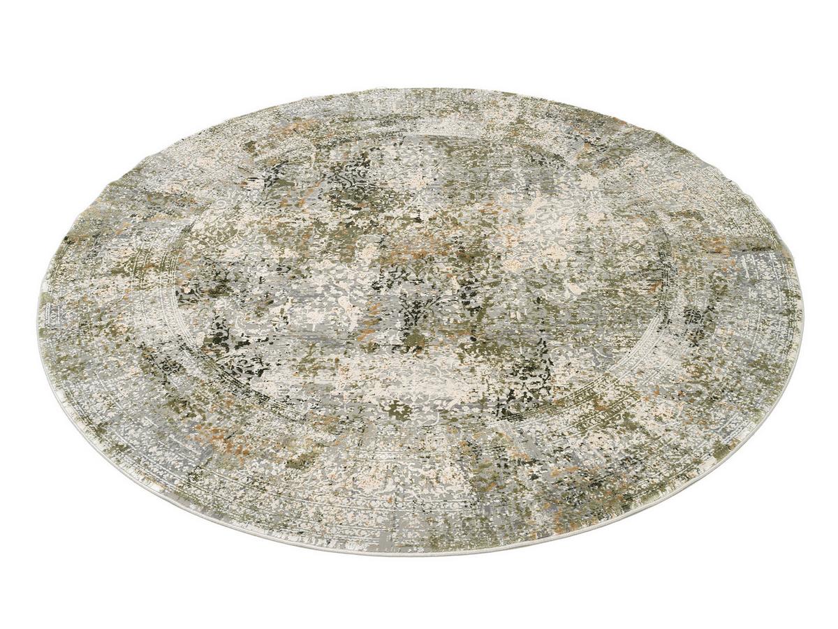 Webteppich Avignon Grau/Grün 200x200 cm - Grau/Grün, Design, Textil (200cm) - Dieter Knoll