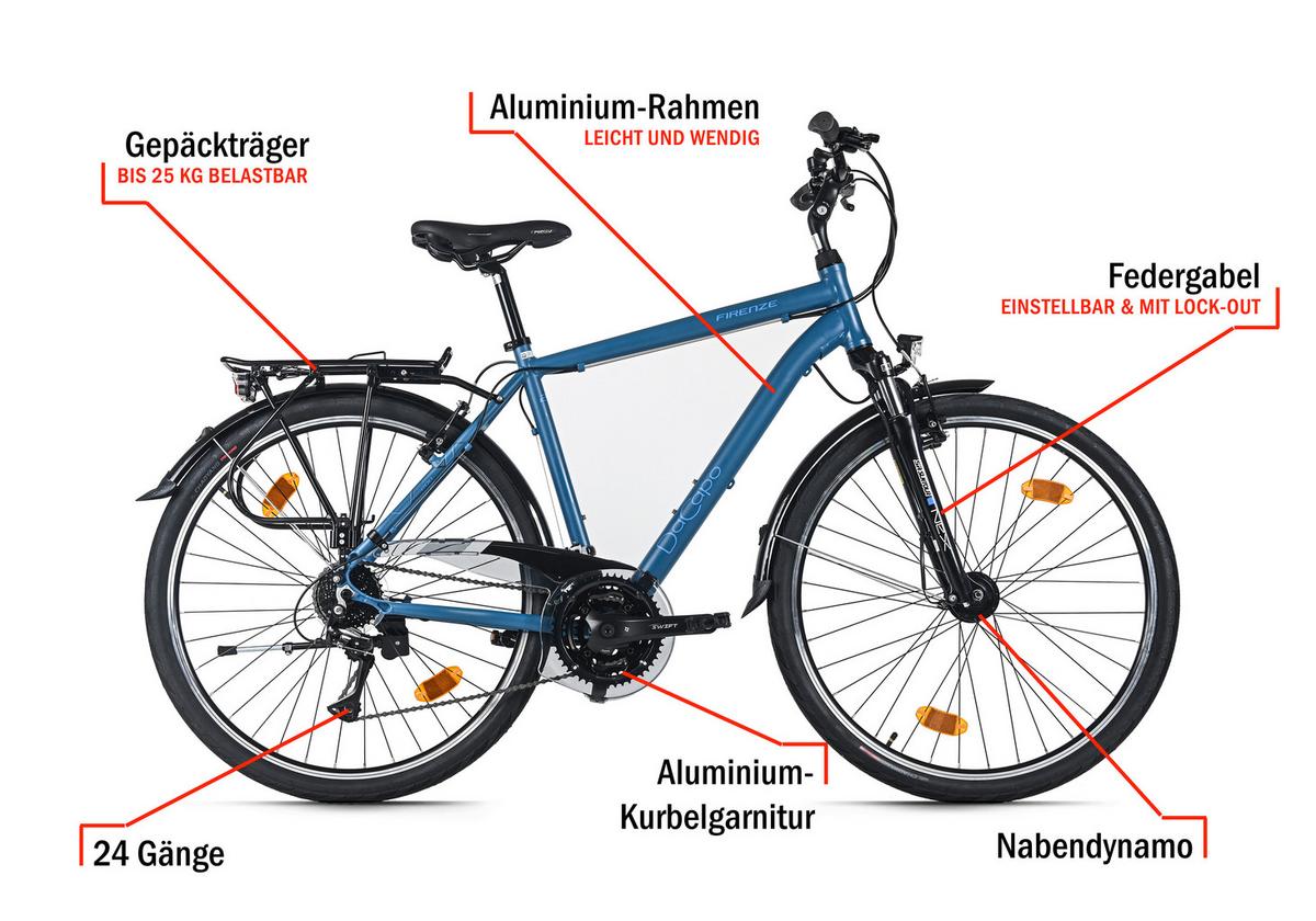 Trekkingrad Herren 28 Zoll - Anthrazit, Basics, Metall