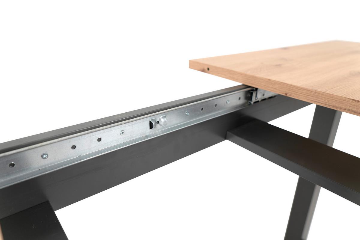 Esstisch Denver 80c - Anthrazit/Eiche Artisan, Basics, Holzwerkstoff (200/90/75cm) - MID.YOU