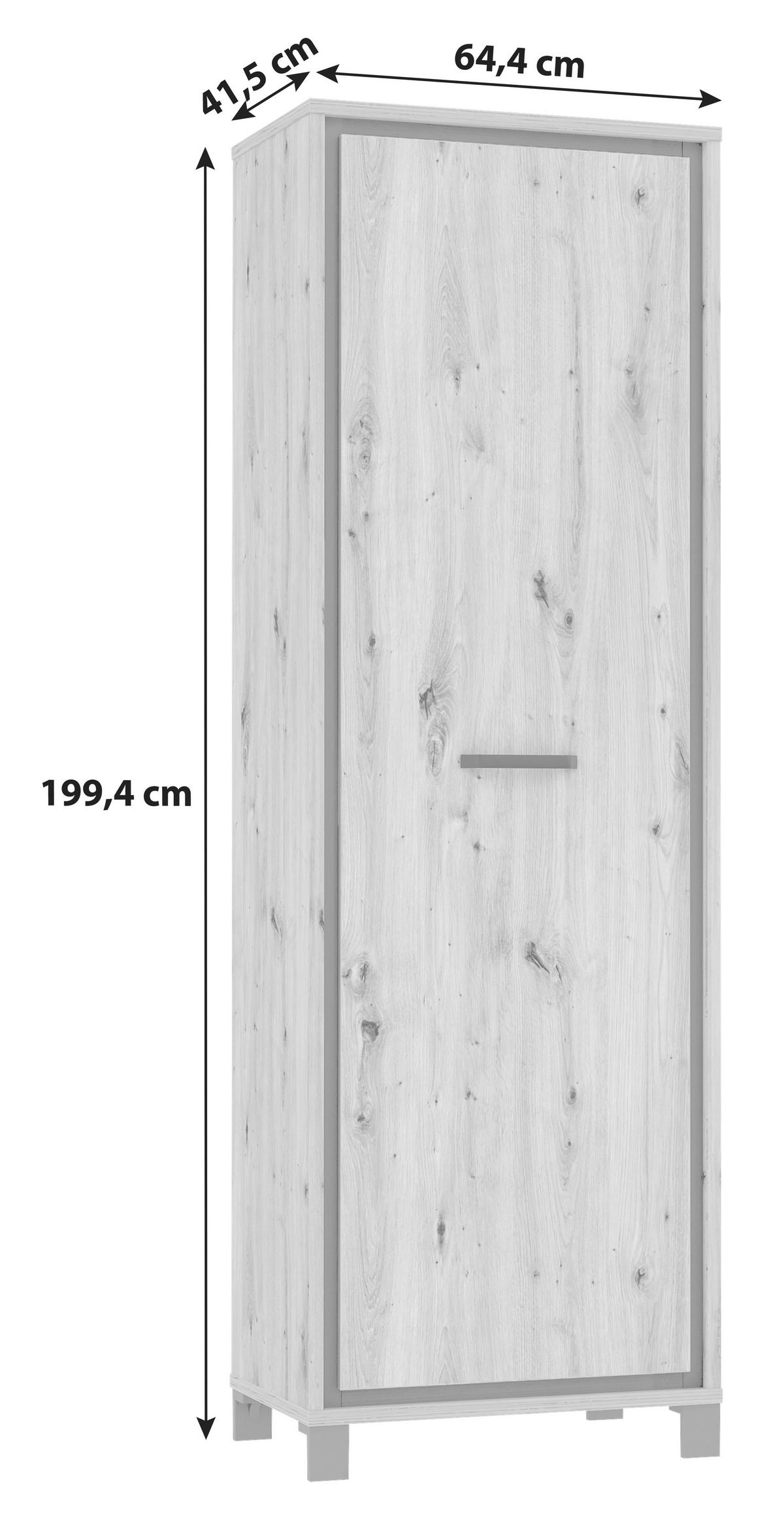 Garderobenschrank 1-türig Eichefarben bestellen