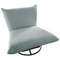 Relaxsessel Cremona Stoffbezug Hellblau - Schwarz/Hellblau, Design, Textil (100/78/96cm) - Livetastic