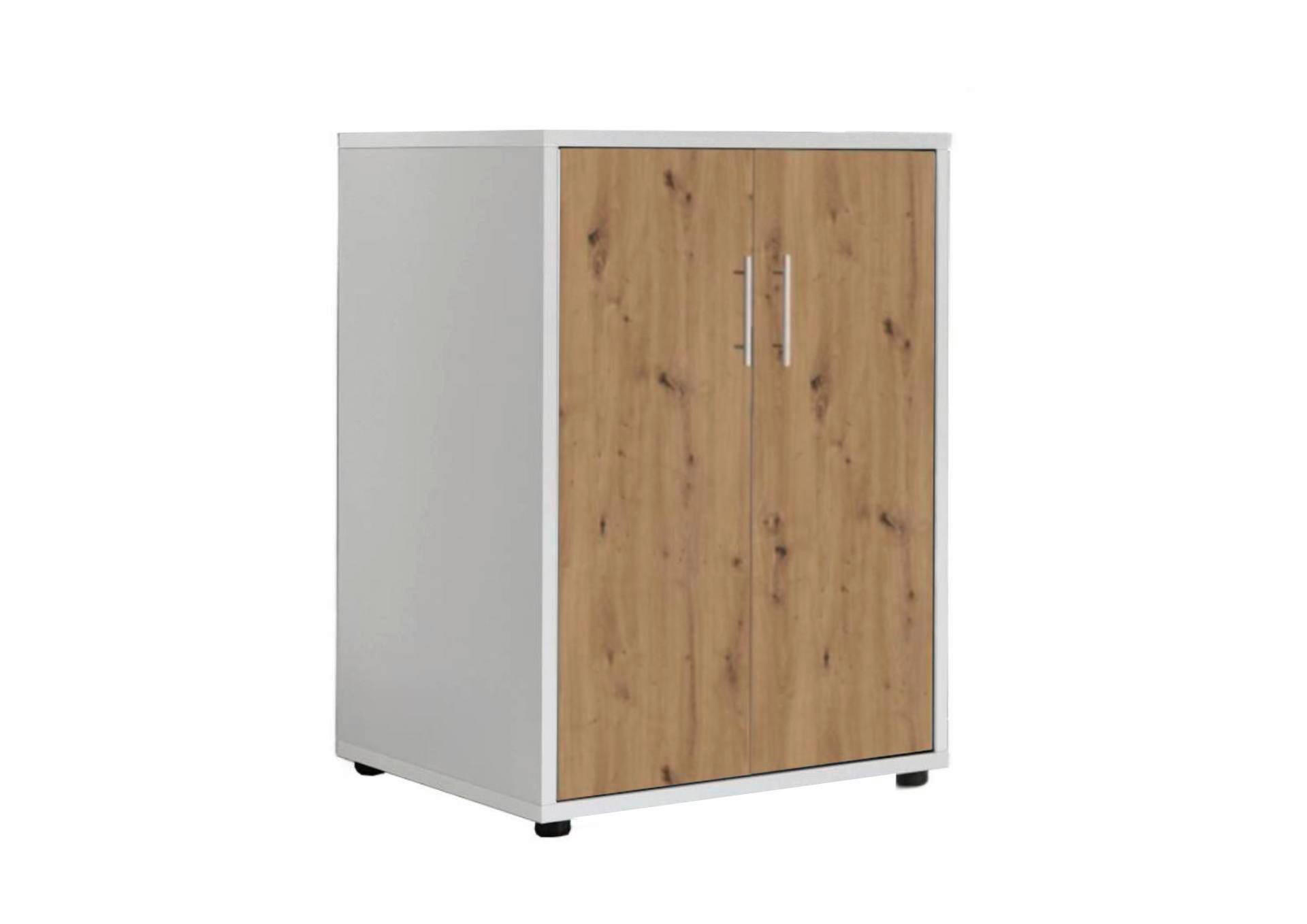 AKTENSCHRANK OFFICE EDITION - Weiß/Eiche Artisan, MODERN, Holzwerkstoff (54/74/50cm) - MID.YOU