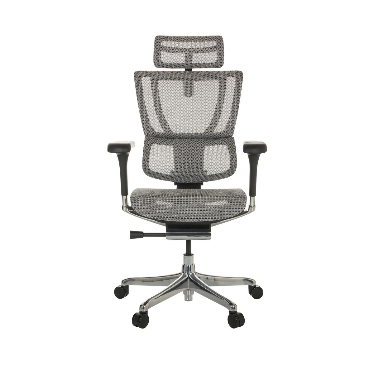 Drehstuhl Ergohuman Slim I - Silberfarben/Hellgrau, Basics, Kunststoff/Textil (69/116-138/66cm) - MID.YOU