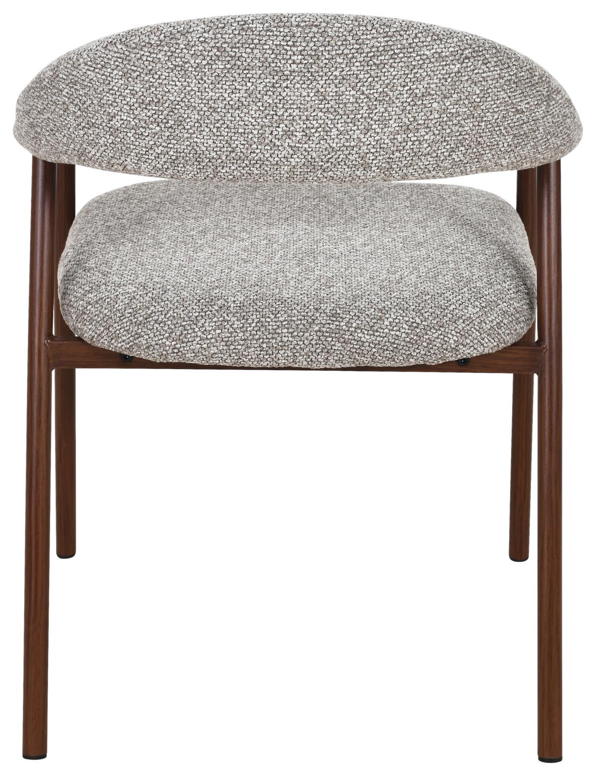 Armlehnstuhl Linea Taupe B: 59 cm - Taupe/Walnussfarben, Basics, Holz/Textil (59/75/62cm) - Livetastic