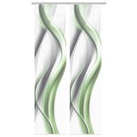 Flächenvorhang Cara 2er Set - Weiß/Grau, Design, Textil (60/260cm)