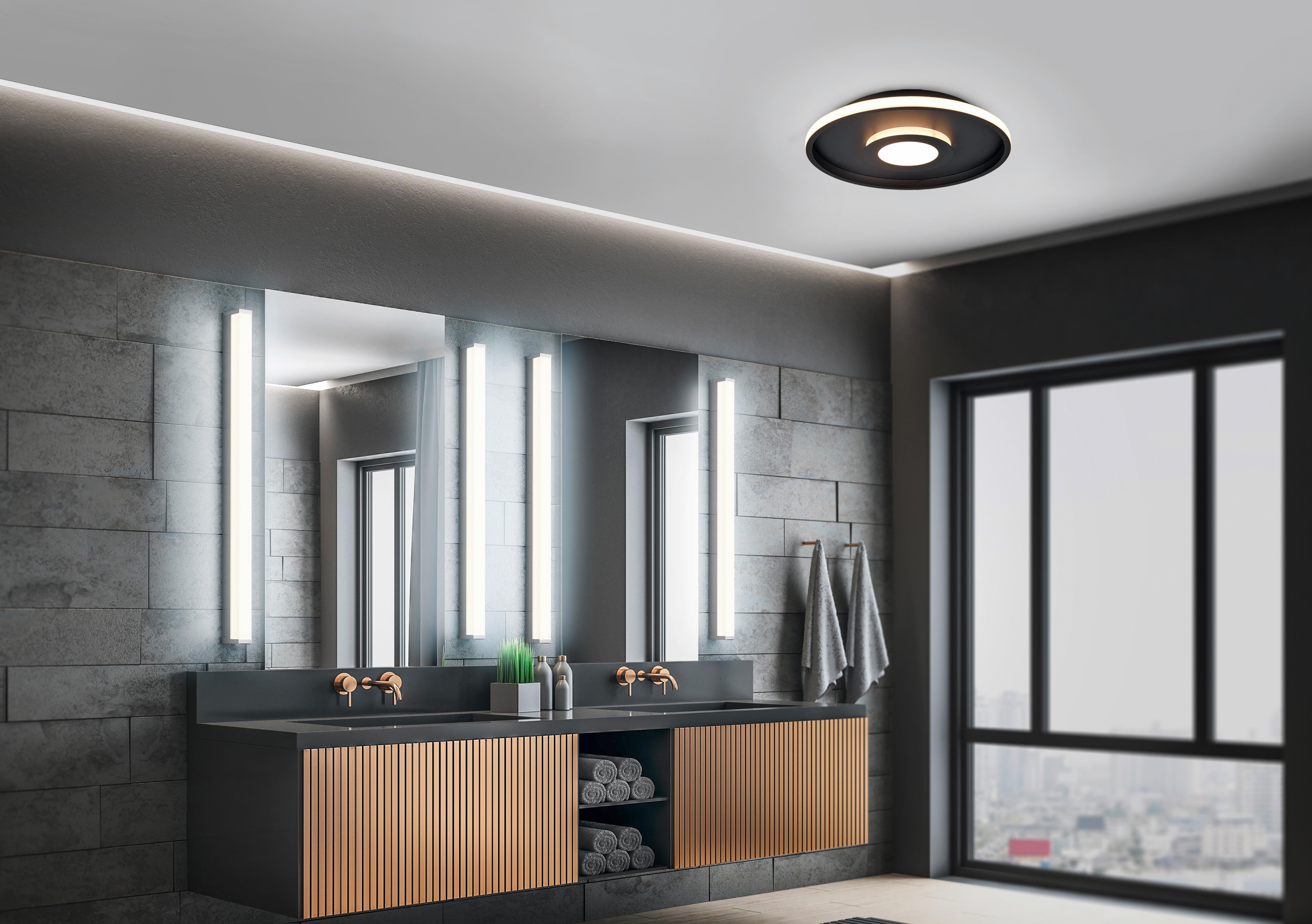 Led Bad-Wandleuchte Fabio Ip44 Warmweiß/Tageslichtweiß - Chromfarben/Weiß, Basics, Kunststoff/Metall (3,8/120/7,9cm) - Trio Leuchten