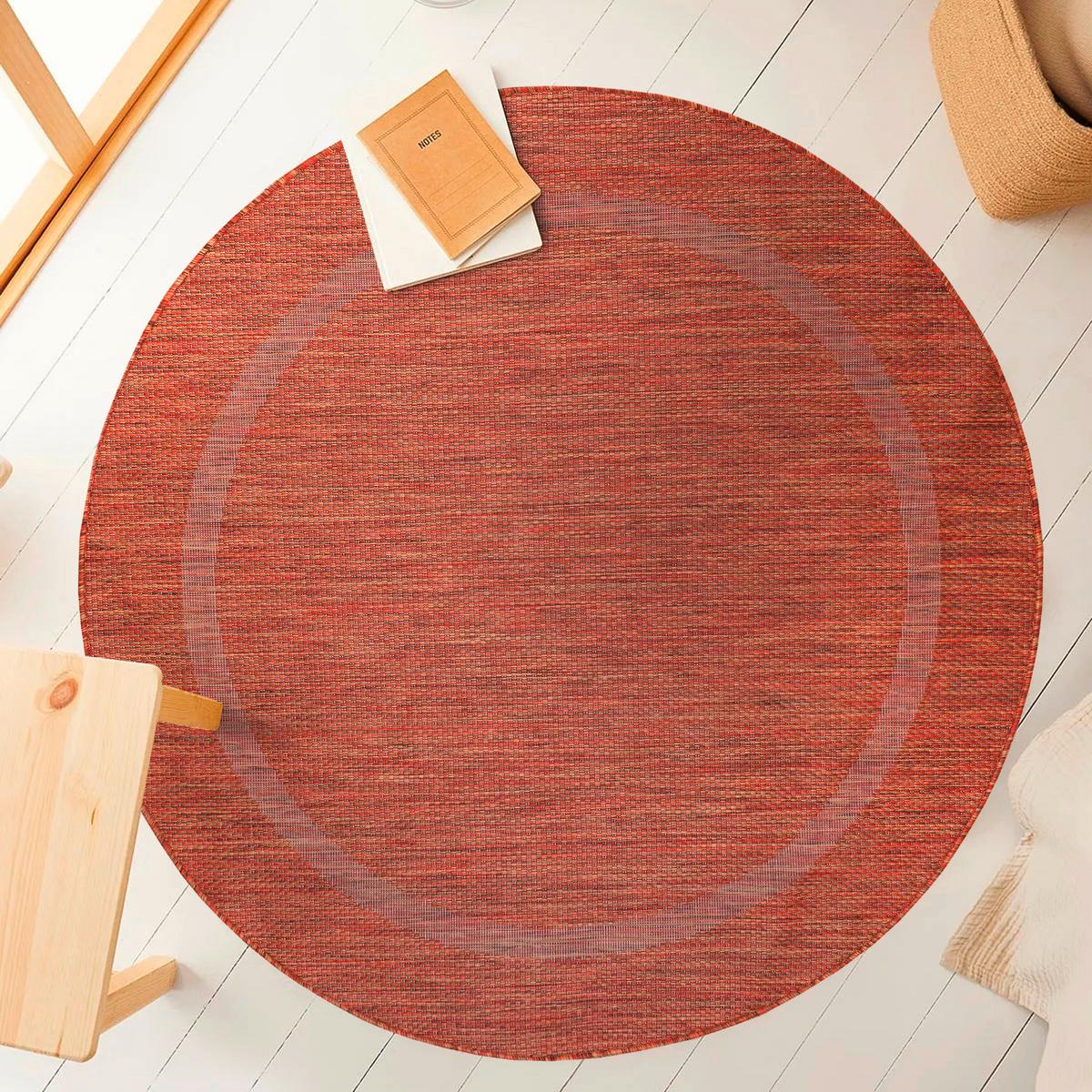 Flachwebteppich Relax - Kupferfarben, Basics, Textil (120/120cm) - Novel