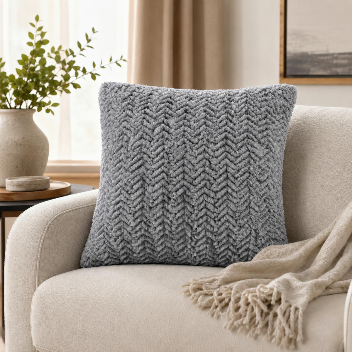 ZIERKISSEN OTTAWA - Grau, MODERN, Textil (45/45cm) - Luca Bessoni