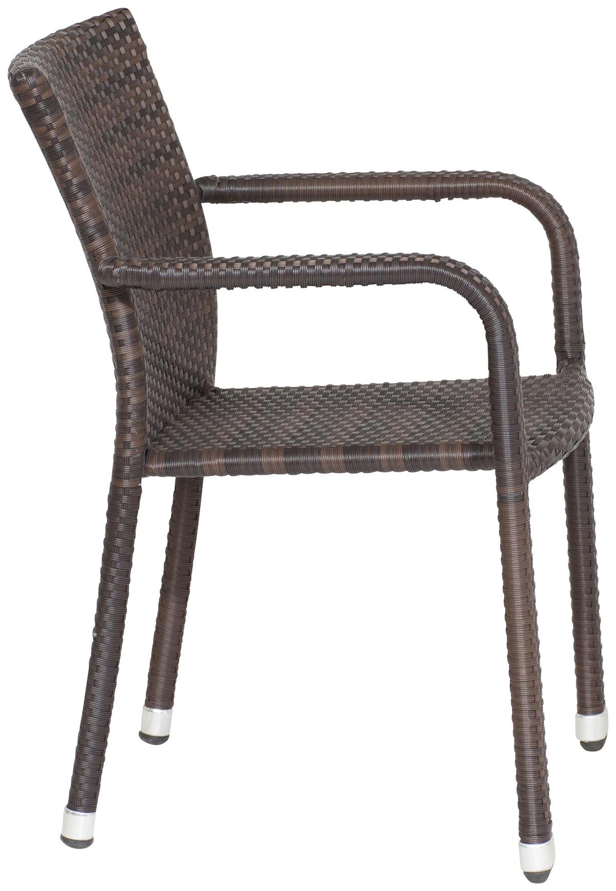 Stapelsessel 120117 - Braun, MODERN, Kunststoff/Metall (56/83/60cm) - Siena Garden