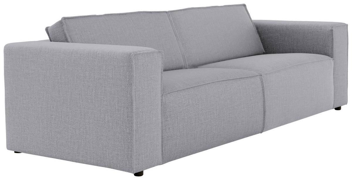 3-Sitzer-Sofa Dice Grau B: 250 cm - Schwarz/Grau, MODERN, Textil (250/80/102cm) - MID.YOU