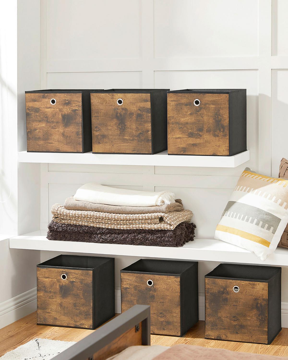 Faltbox Beige B: 30cm - Beige, Basics, Textil (30/30/30cm)