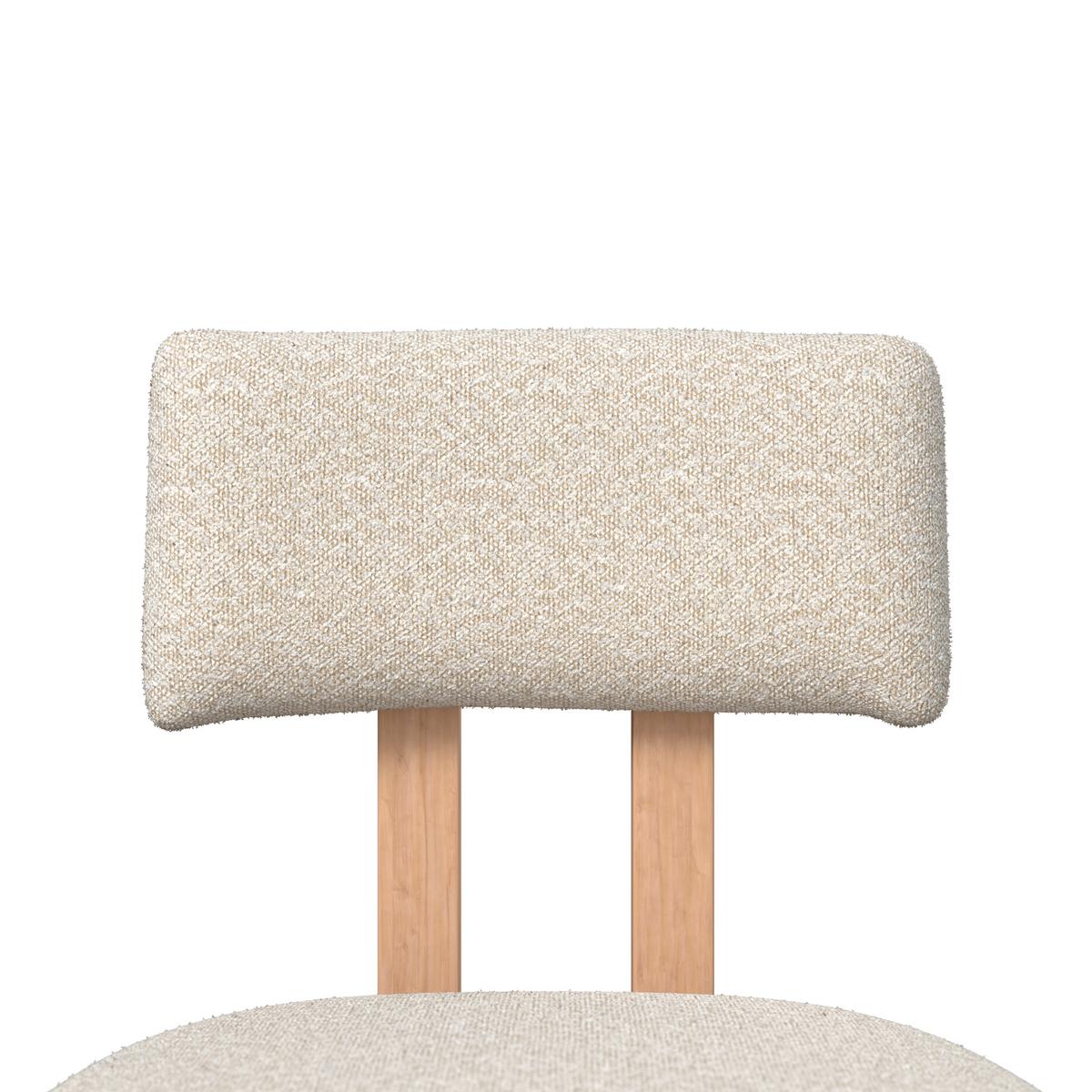 BAROVÁ STOLIČKA JONNA - krémová/prírodná farba, Modern, drevo/textil (51/102/54cm) - Bessagi Home