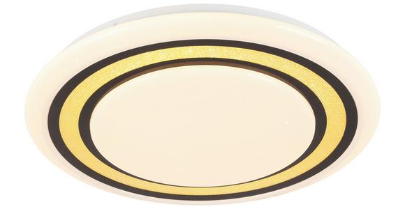 Led-deckenleuchte Kerstin Ø 55 Cm Mit Sternenhimmel - Goldfarben/Schwarz, Design, Kunststoff/Metall (55/10cm) - Luca Bessoni