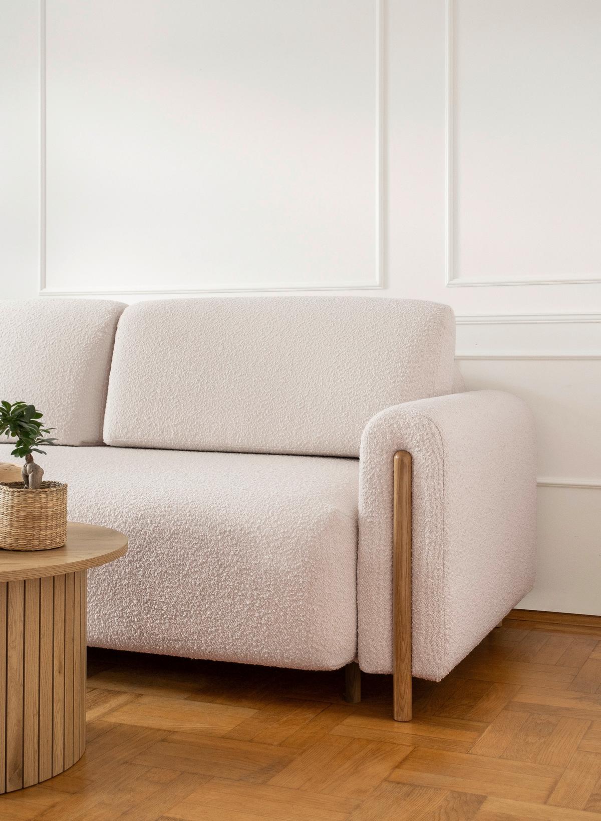 Schlafsofa Arcadova Beige B: 244cm - Eichefarben/Beige, Design, Textil (244/97/97cm) - MID.YOU