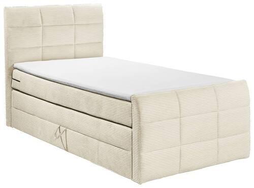 Boxspringbett Bolivia 6 - Creme/Schwarz, MODERN, Holzwerkstoff/Textil (100/200cm) - MID.YOU