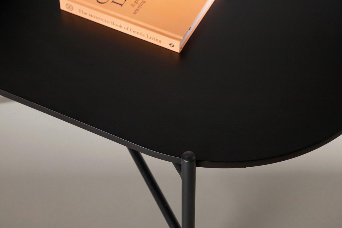 Couchtisch Pueblo - Schwarz, Design, Holzwerkstoff/Metall (120/60/45cm) - Livetastic