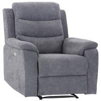 Relaxační křeslo MANSCHESTER, šedá - šedá/černá, Konvenční, textil/plast (92/102/93cm) - Based